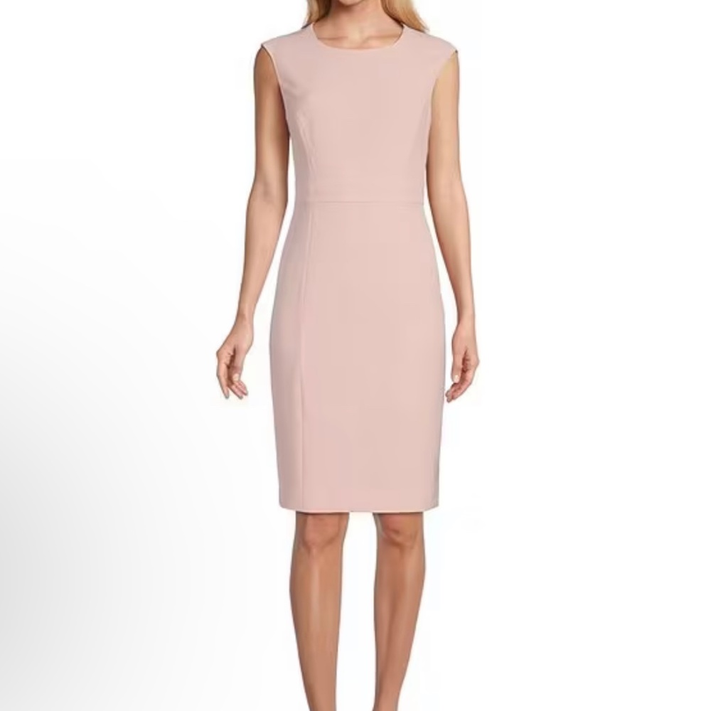 Sleeveless Round Neck Sheath Dress